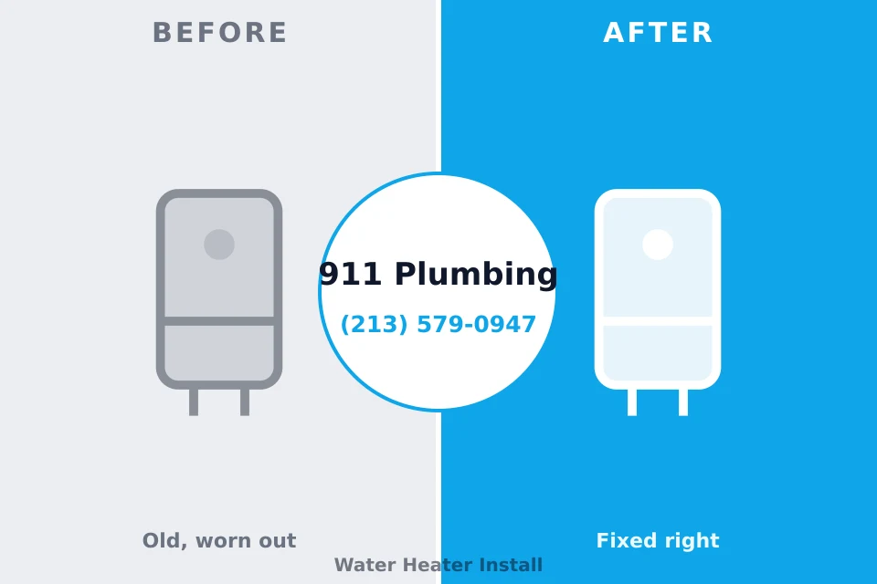 Before and after: plumbing company Central Falls, RI